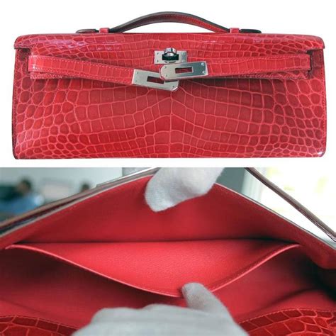 hermes kelly croc clutch|Hermes kelly cut clutch price.